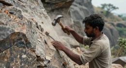 A poor laborer named Dashrath Manjhi, in Gehlaur, India, spent 22 years carving a road through a mountain with just a hammer and chisel after his wife died because the nearest hospital was separated from their village by an entire mountain, forcing people to travel nearly 70 km extra.