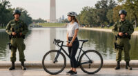 Cyclist handcuffed at Reflecting Pool as National Guard deployed