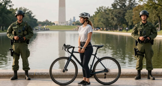 Cyclist handcuffed at Reflecting Pool as National Guard deployed